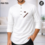 Premium Full Sleeve Katua (White) - PM 755