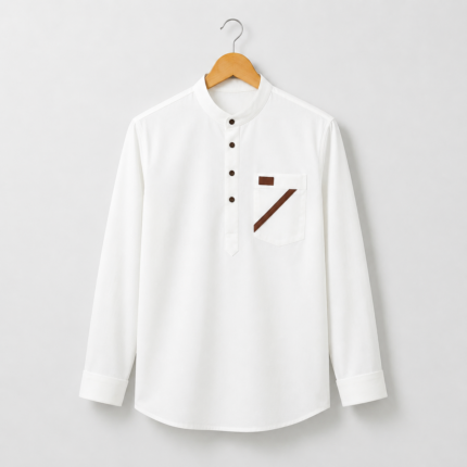 Premium Full Sleeve Katua (White) - PM 755